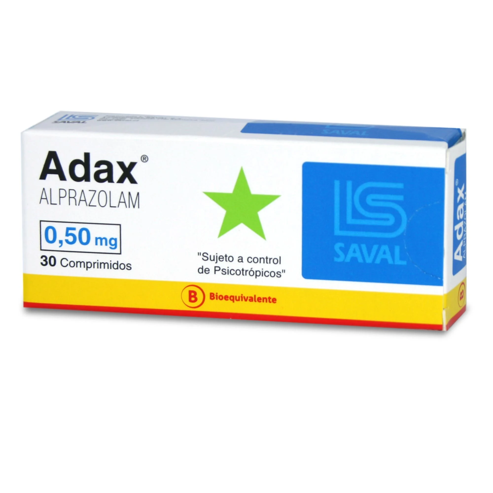 Adax 0.50mg Alprazolam