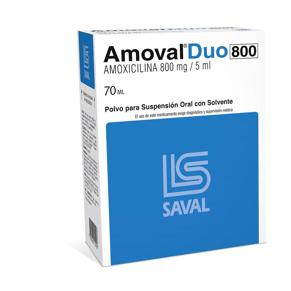 Amoval Duo 800 mg/5 ml x 70 ml Suspension Oral