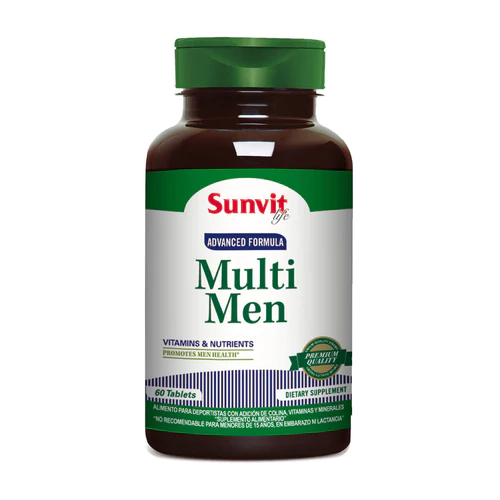 Multi Men Multivitamínico Sunvit 60 Tabletas