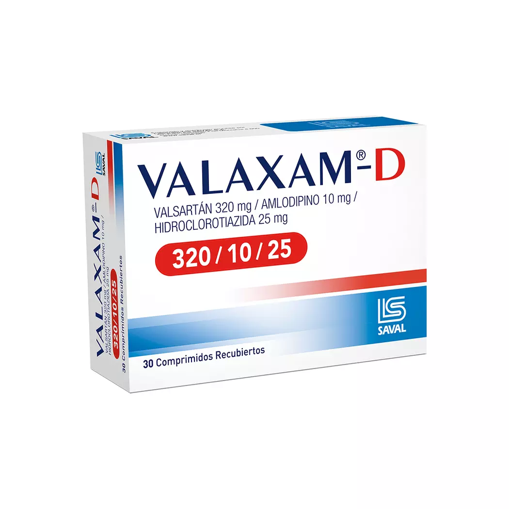 Valaxam-D 320/10/25 30 Comprimidos Recubiertos