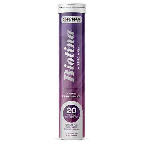 Biotina + Zinc + Q10 x 20 tabletas efervescentes (German Energy)