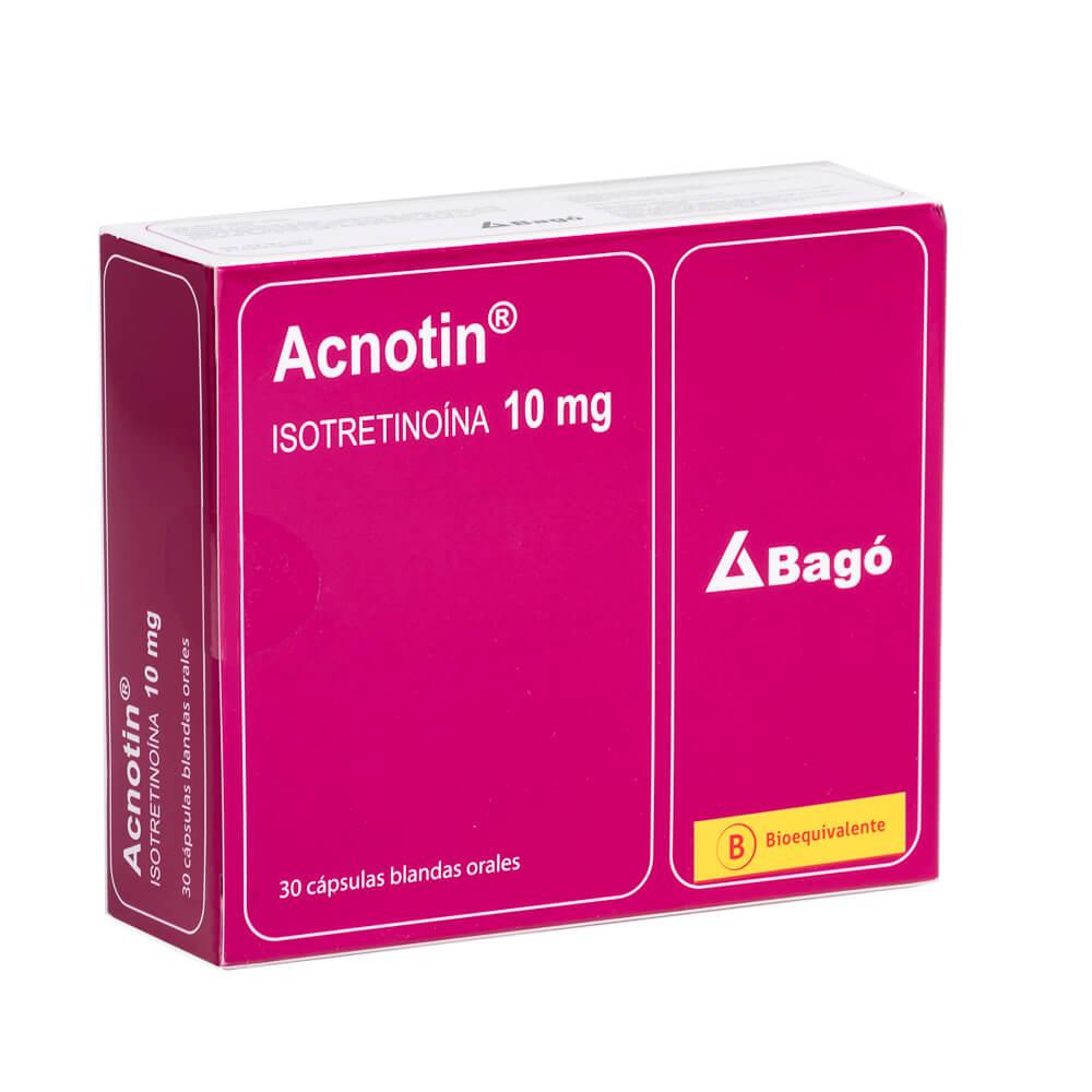 Acnotin 10 mg x 30 Capsulas LABORATORIO BAGO DE CHILE S.A. | Farmaloop